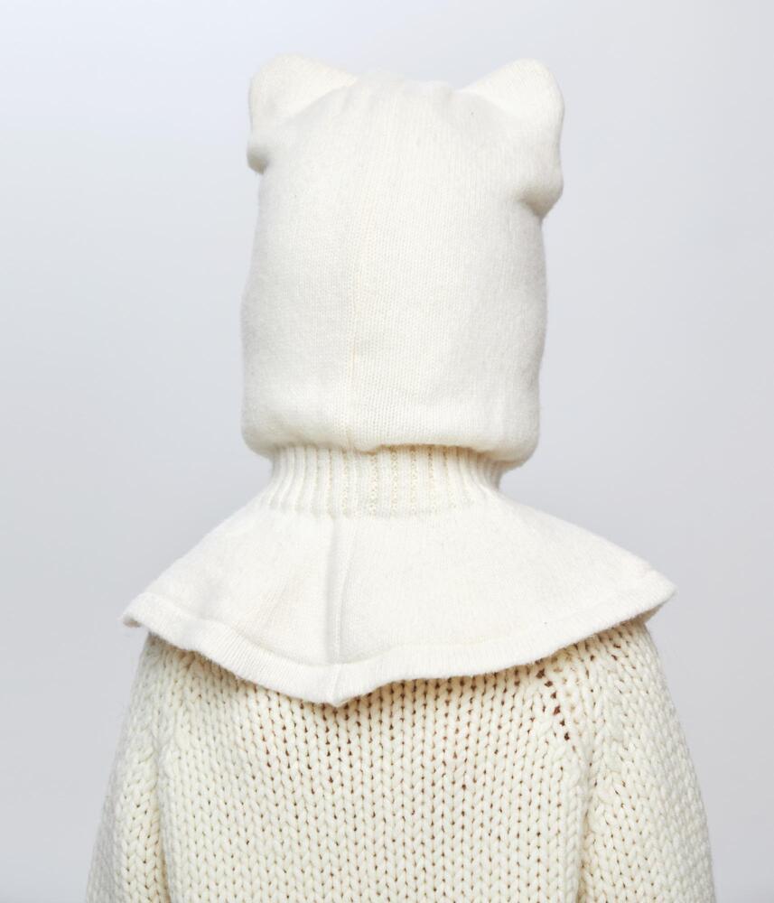 10202 Girls’ Cashmere Wool Balaclava with Unicorn Embroidery, Rhinestone Design & Ears | Ages 18–30M, 3–4 Years | 50–52, 52-54 cm