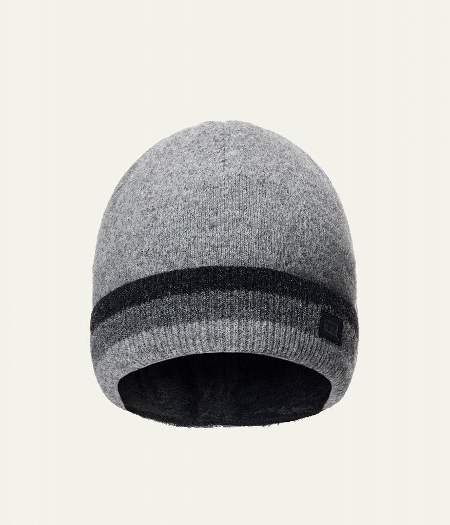 60543 Boys’ Winter Wool Blend Hat with Stripes – Cashmere & Wool | Sizes 54–56 | Ages 6–12 Years