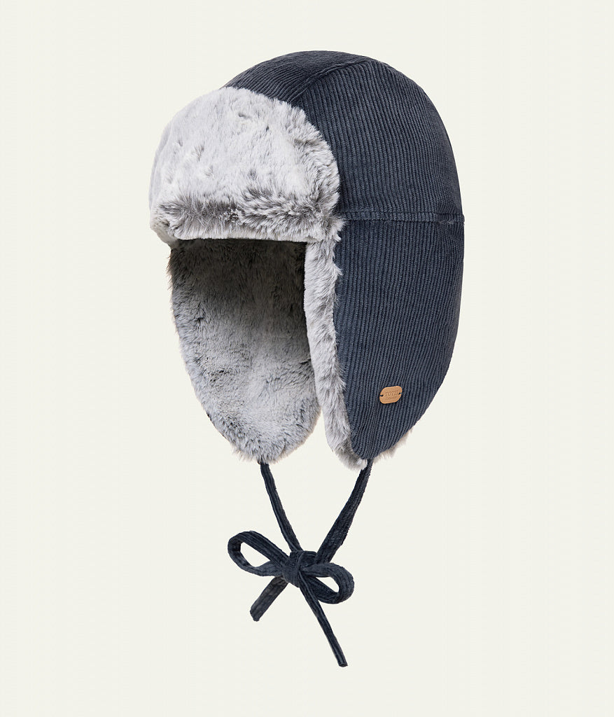 12239 Boys’ Winter Trapper Hat with Earflaps & Faux Fur Lining | Size 50–52,52-54,54-56 | 18-36 Months, 3–5, 6-12 years | 100% Cotton Lining