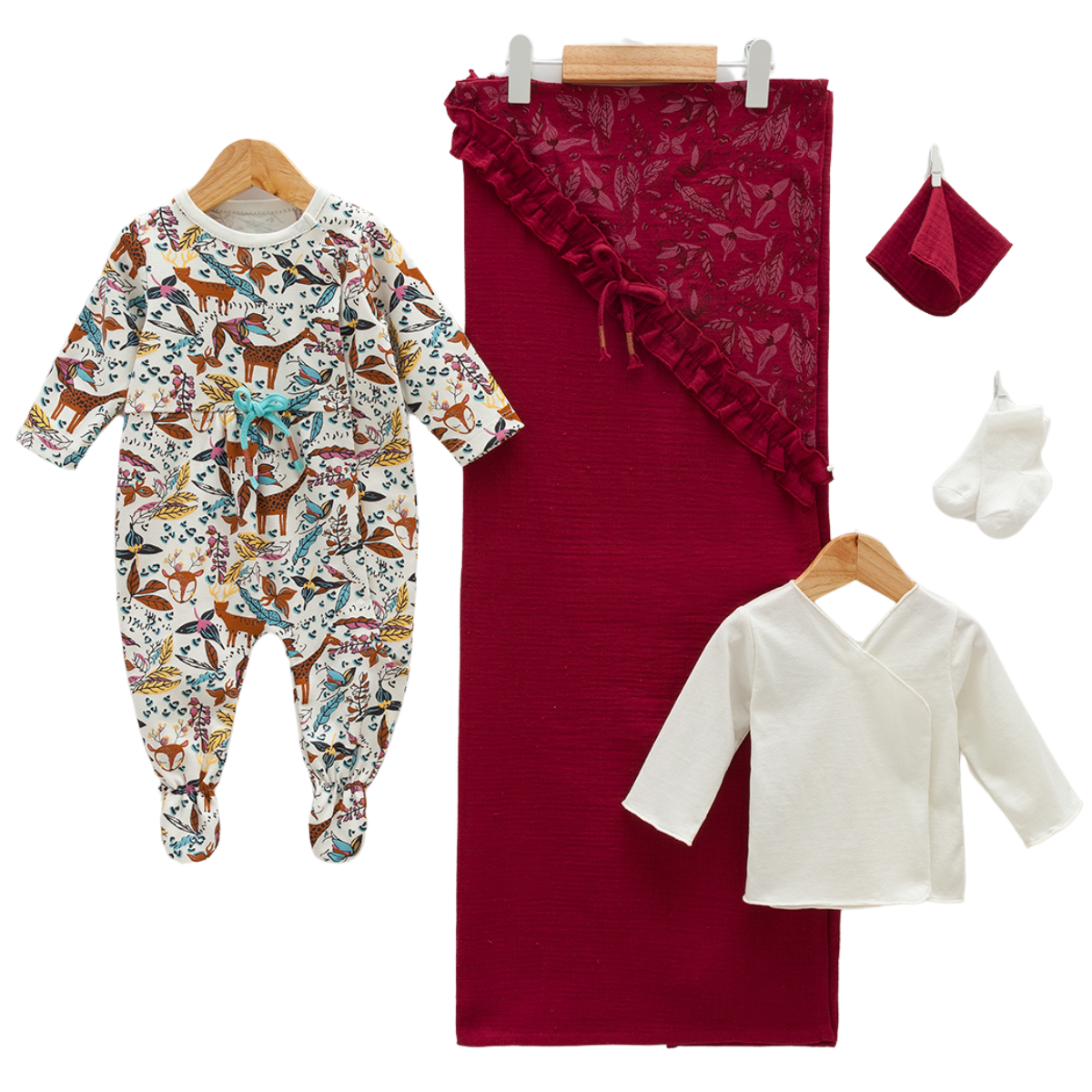 cotton soft colourful newborn set