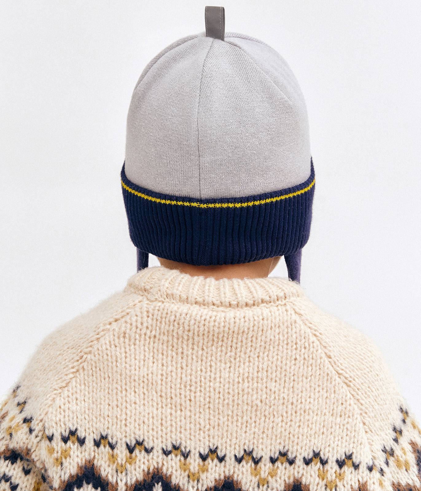 11706 Boys' Dinosaur Knit Beanie with Earflaps 🦕 100% Cotton | Size 50–52 | Ages 18–36 Months | Spring & Autumn