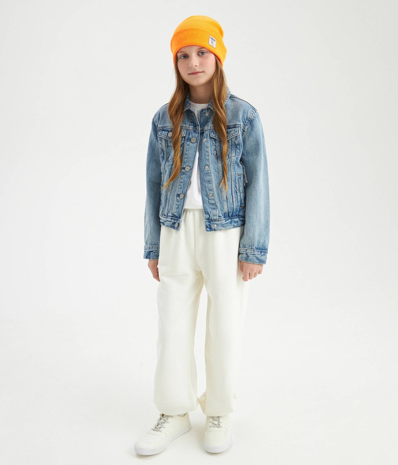 12049 Unisex Kids' Ribbed Cotton Beanie Hat with "Swipe" Patch | Spring & Fall | Ages 3–12