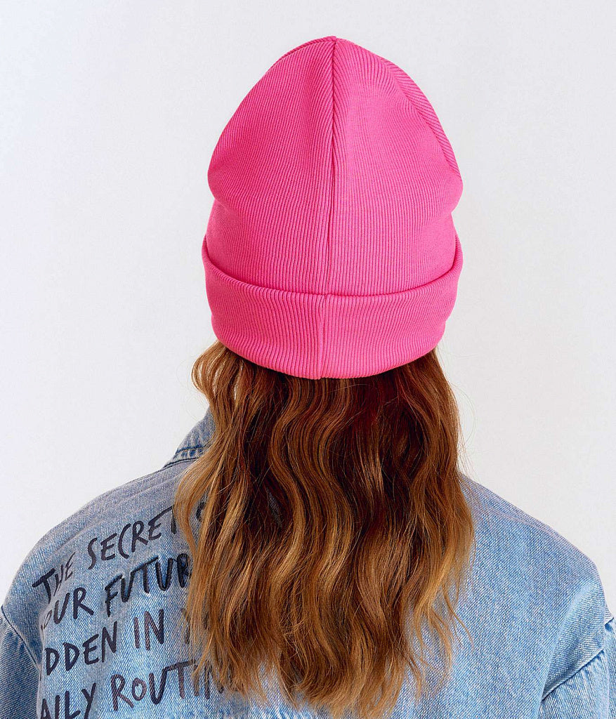 12049 Unisex Kids' Ribbed Cotton Beanie Hat with "Swipe" Patch | Spring & Fall | Ages 3–12