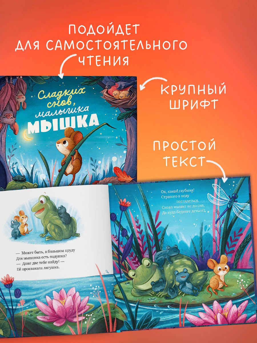 114825 Russian Kids Book “Goodnight, Little Mouse” |Ages 3+ | Sofie Schönwald & Karola Sieverding | Clever Publishing | Picture Book