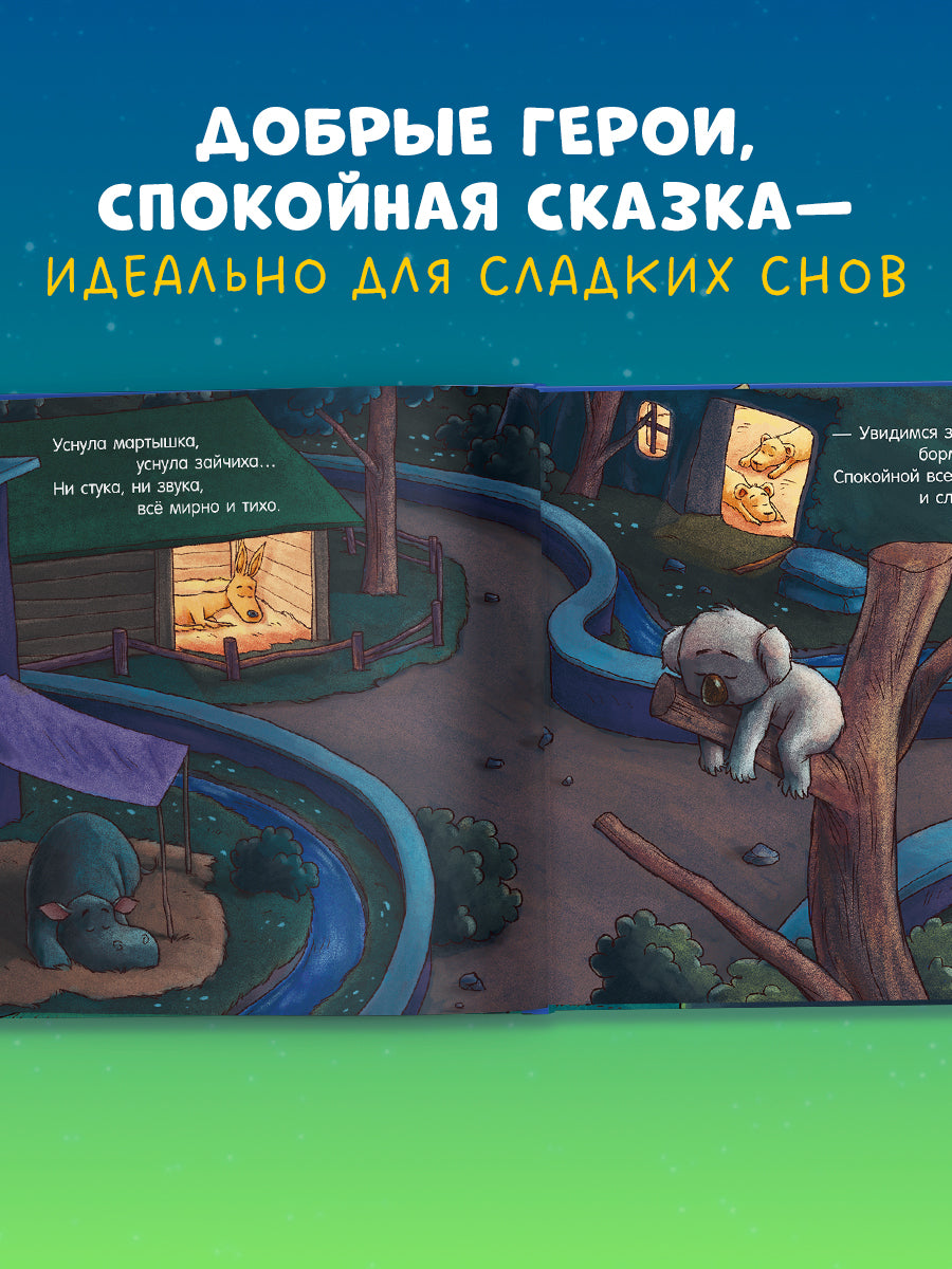 119639 Russian Kids Book “Good Night, Zoo! | Ages 3–5” | Natalia Mendes, Dominic Rupp | Clever Publishing