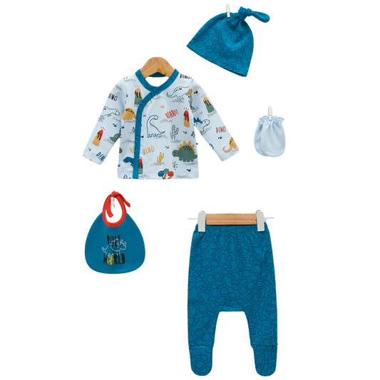 navy boy cotton newborn set