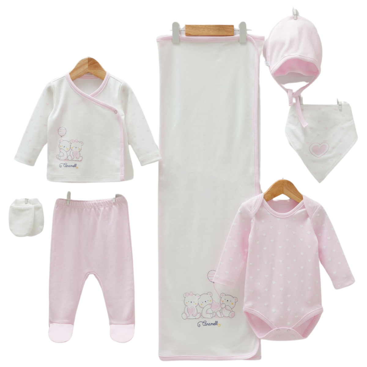 newborn cotton set pink