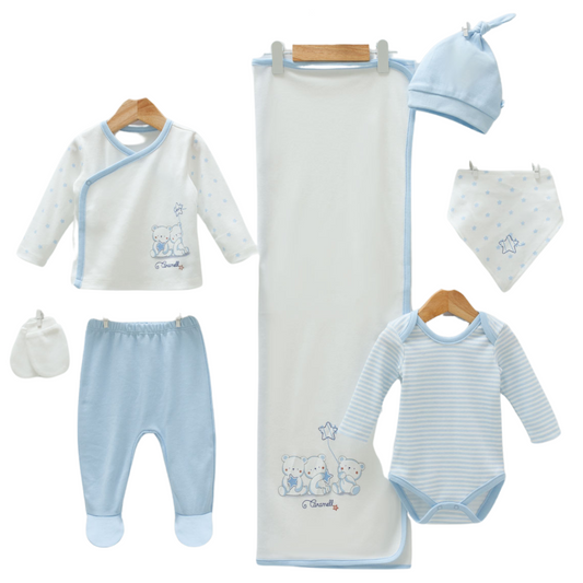 newborn cotton set blue