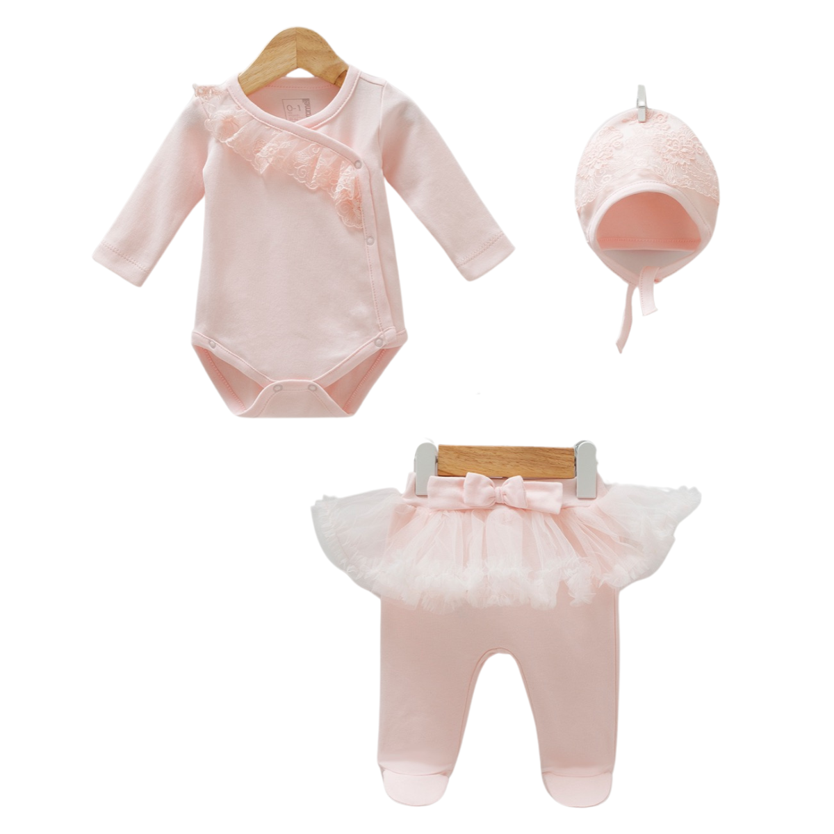 newborn set for girls pink cotton