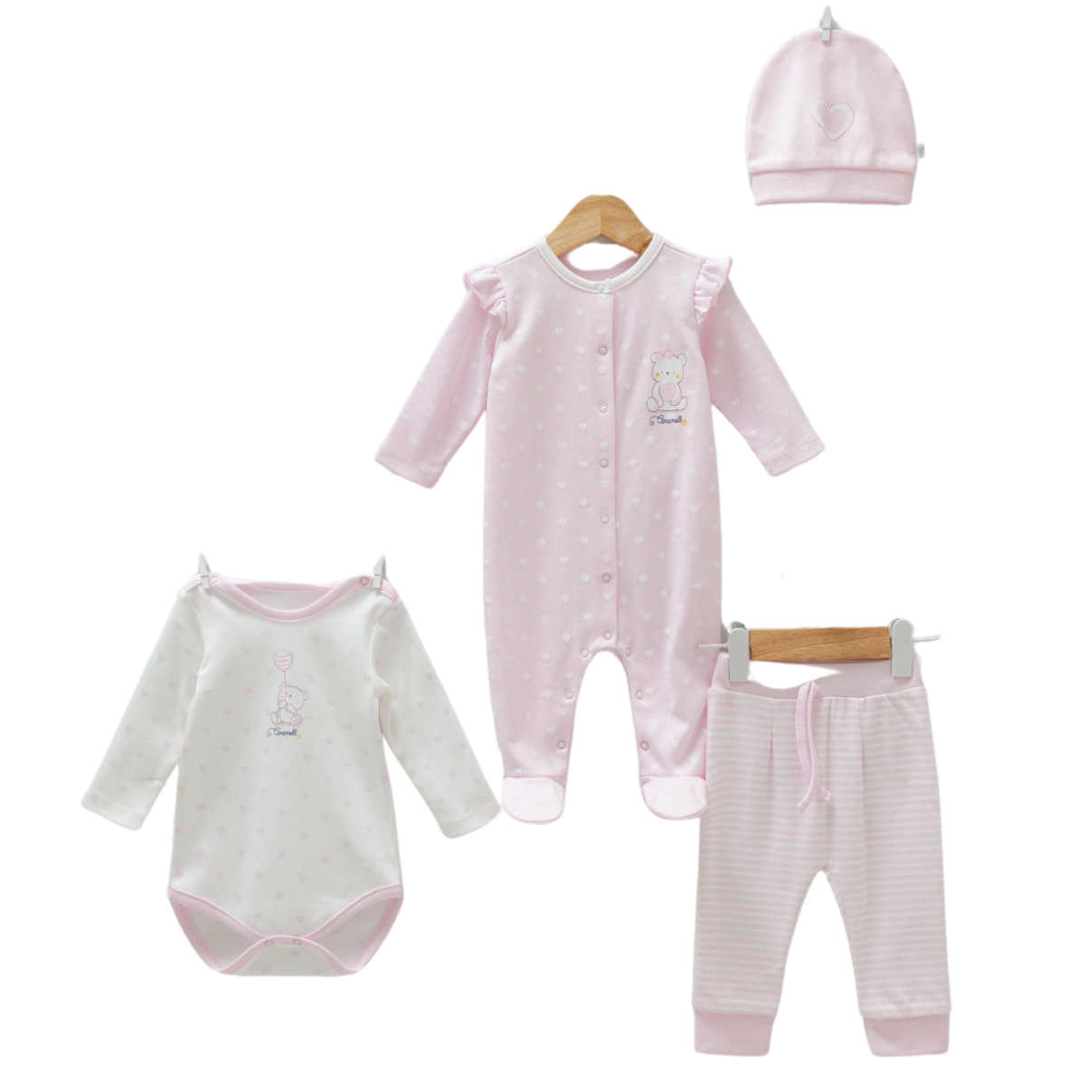 pink kotton soft newborn set