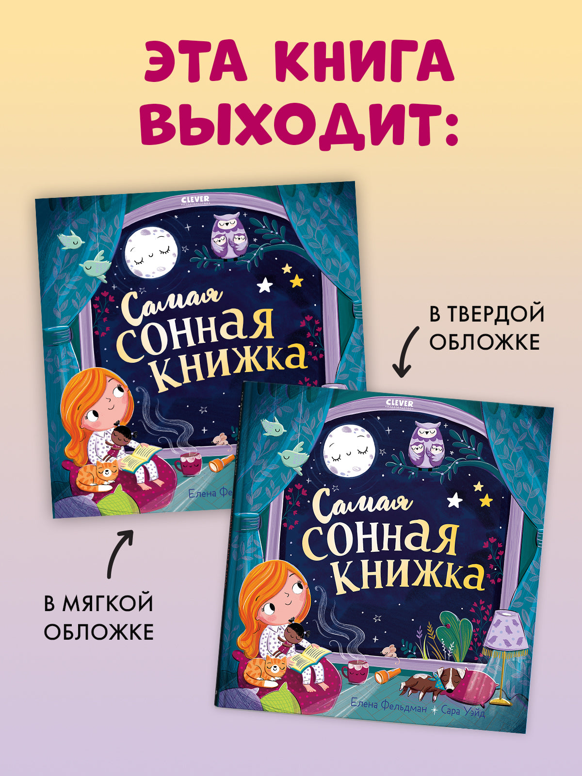 117703 Russian Kids Book “The Sleepiest Book | Ages 2+” | Elena Feldman & Sara Wade | Clever Publishing