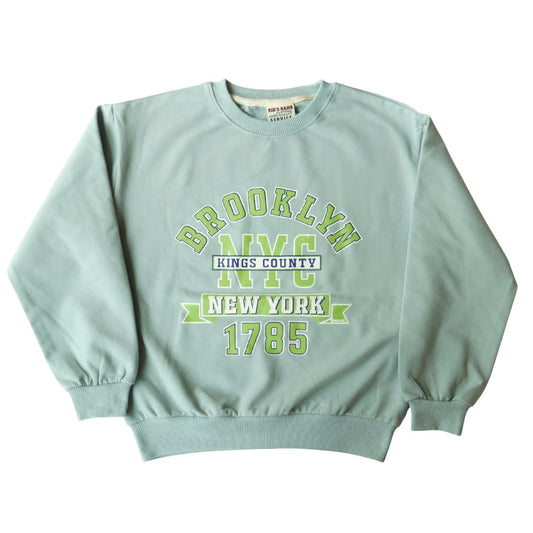 17256 Girls "Brooklyn NYC" Sweatshirt – 100% Cotton, Exceptionally Soft to the Touch | Sizes 100-140 cm