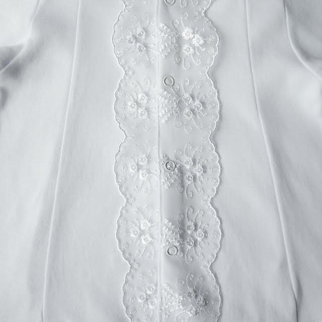 🕊 Christening Gown for Boys and Girls — White & Ivory | 100% Cotton with Lace | Ages 0–4 | Elegant Baptism Outfit