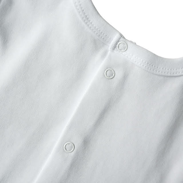 🕊 White Christening Shirt with Long Sleeves & Rhinestone Cross | Baby Baptism Gown | Cotton & Lace | Unisex | Ages 0–4 Years